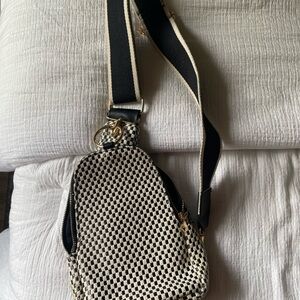 Stylish Black and White Checkered Women's Bag